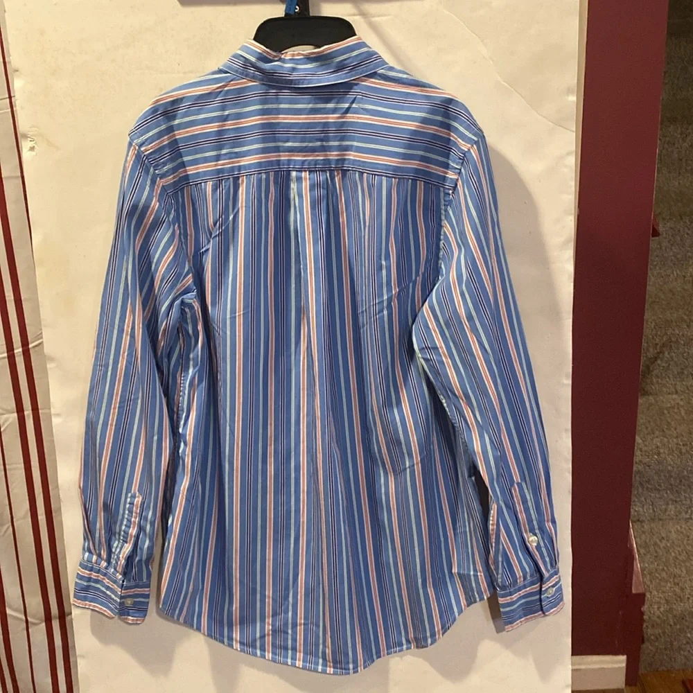 Boys Ralph Lauren Blue Striped Shirt; Sz 14-16